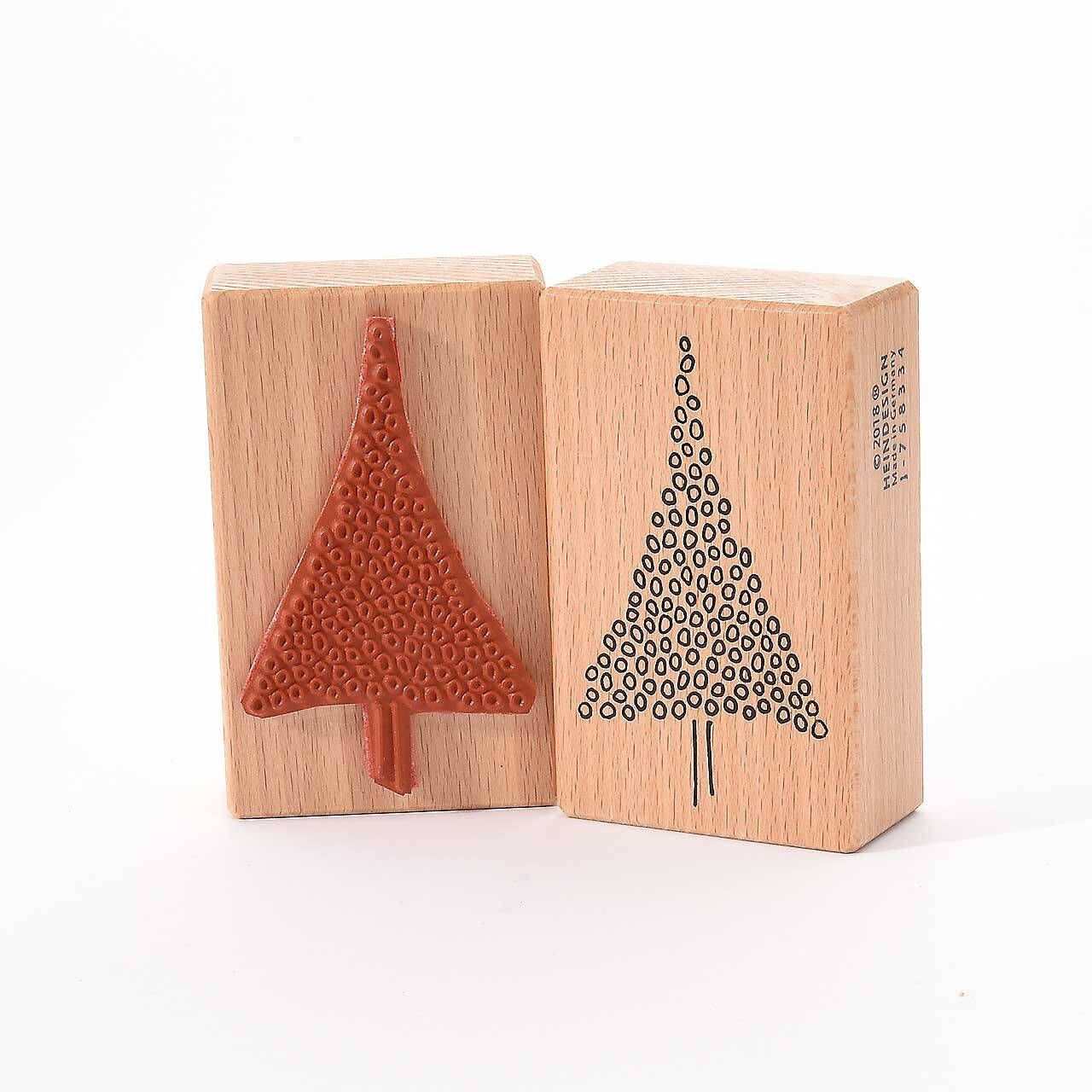 Titolo francobollo motivo: albero di Natale con molti cerchi