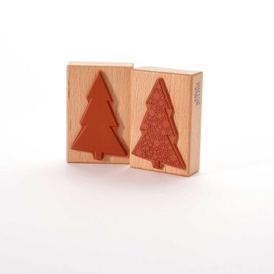 Título del sello con motivo: árbol de Navidad con puntos
