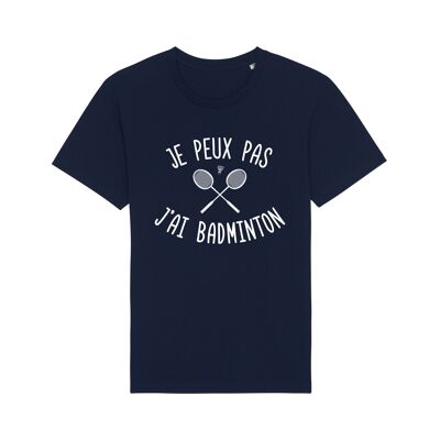 NAVY TSHIRT I CAN'T I HAVE BADMINTON