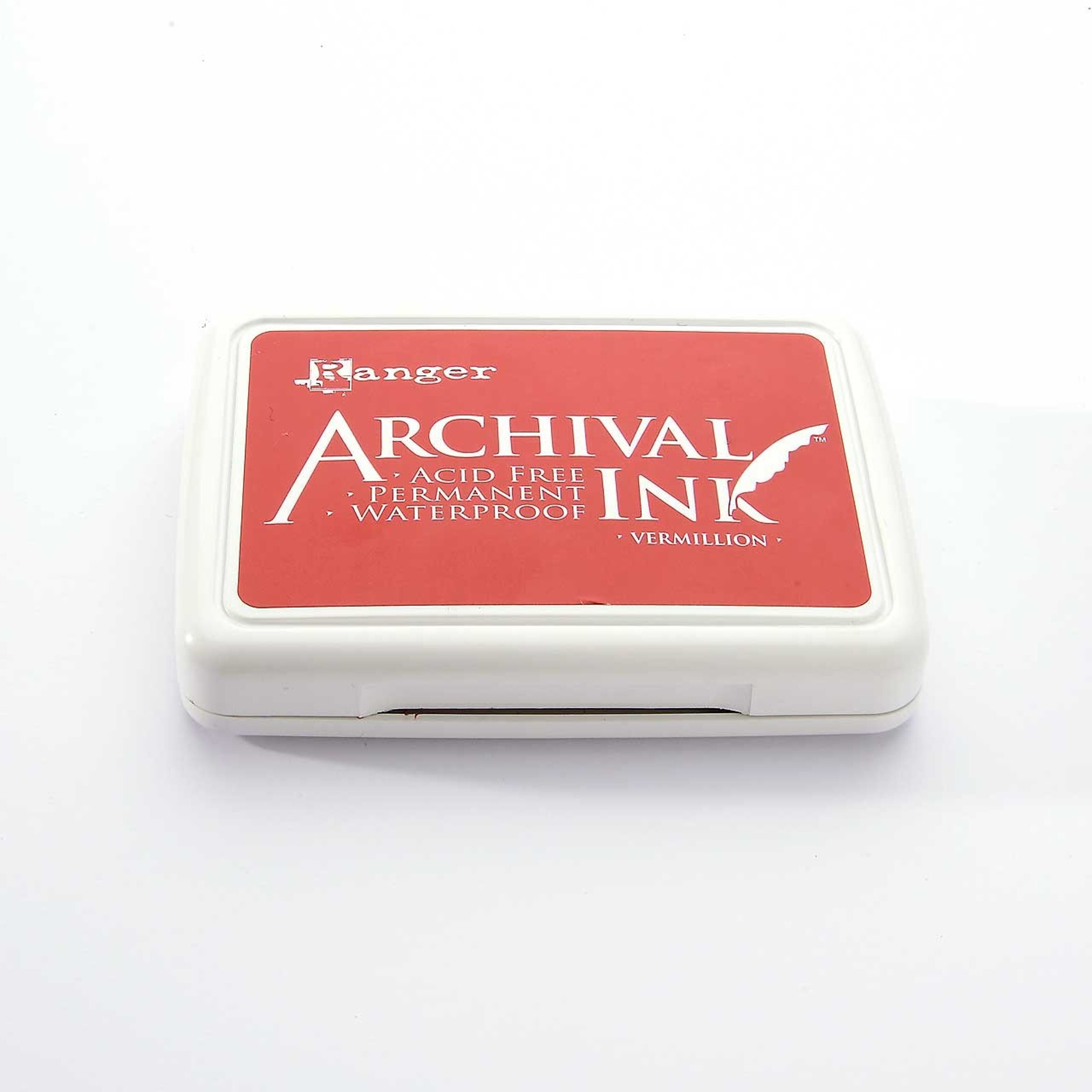 Ranger Archival Ink Vermillion Red Permanent Stamping Ink Pad - TH