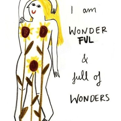 Postkarte - I am Wonderful & Full of Wonders

| Grußkarte