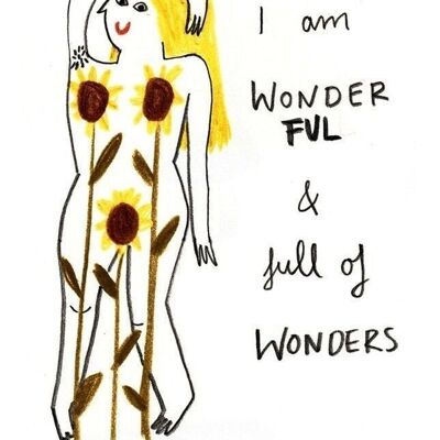 Postkarte - I am Wonderful & Full of Wonders

| Grußkarte