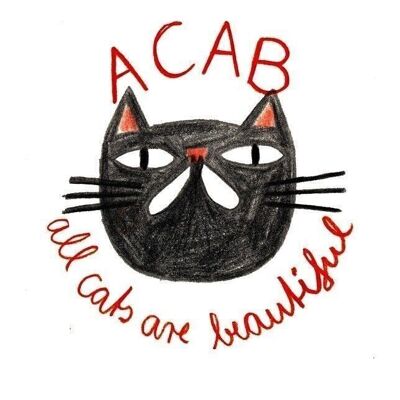 Postcard - ACAB - Alls Cats are Beautiful

| greeting card
