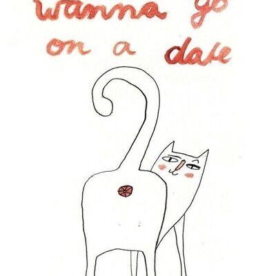 Postcard - Wanna go on a date?

| greeting card