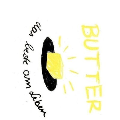 Postkarte - Butter - das Beste am Leben

| Grußkarte