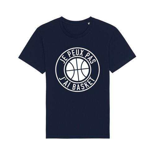 Tshirt navy je peux pas j'ai basket