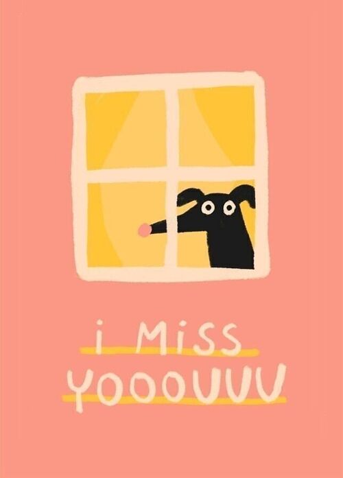Postkarte - I Miss Yooouuu

| Grußkarte