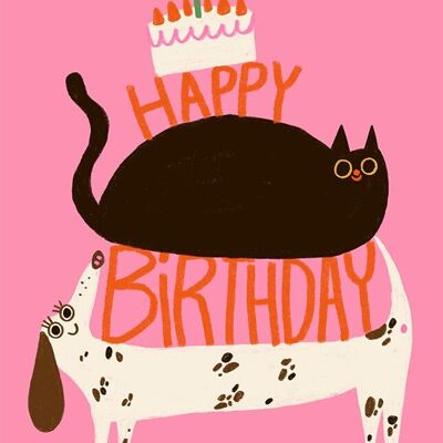 Carte postale - Animaux d'anniversaire | Carte de voeux