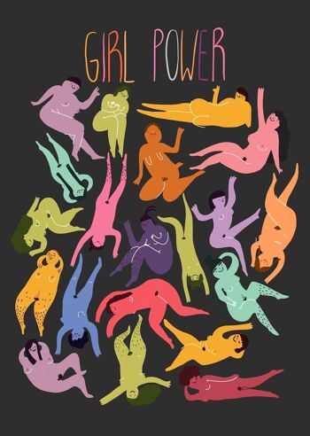 Girl power imprimé coloré

| carte de voeux