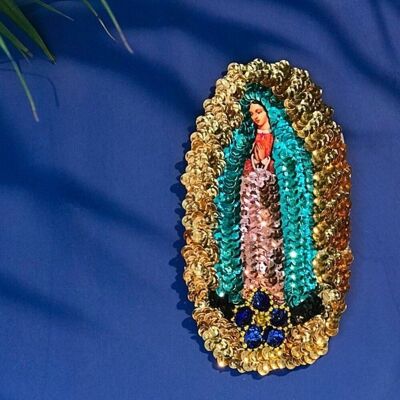 Patch di paillettes Vergine di Guadalupe