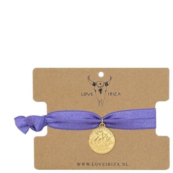 Bracelet Ibiza pièce violette 2