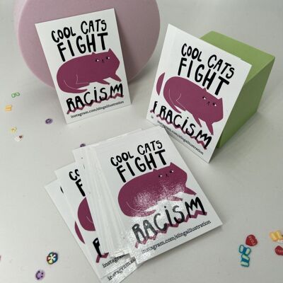 Sticker set Cool Cats Fight Racism

| greeting card