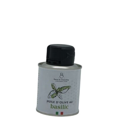 Olio extra vergine di oliva italiano aromatizzato al Basilico