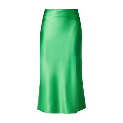 Jolie Green Satin Slip Skirt