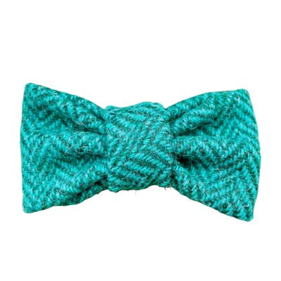 Emerald Green Dog Bow Tie - Harris Tweed