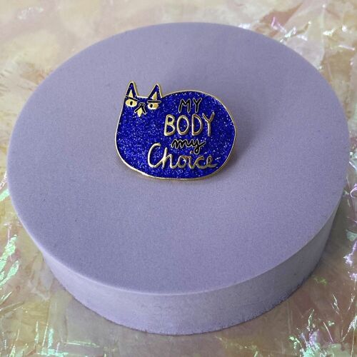 Emaille-Pin My Body My Choice Glitzer

| Grußkarte