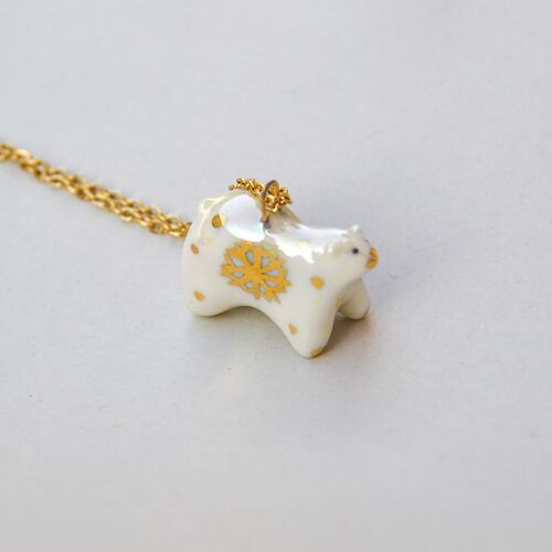 Porcelain Polar Bear Pendant