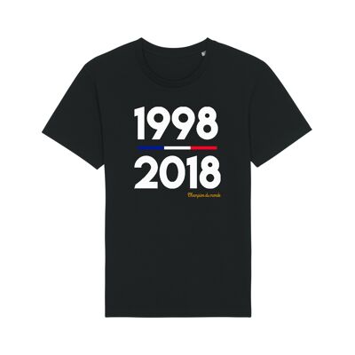 Tshirt noir champion du monde 1998 2018