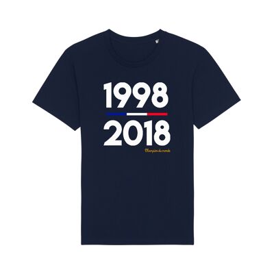 Tshirt navy champion du monde 1998 2018