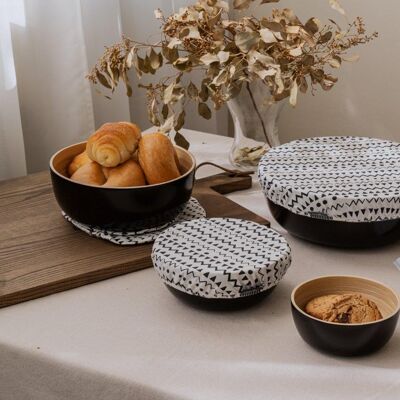 Textile bowl cover set of 3 Ethno