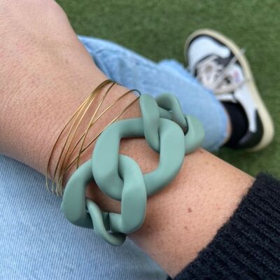 Liara Vert Amande - Maxi Bracelet