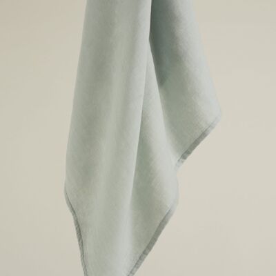 Premium swaddle 120x120cm made of organic cotton in ocean blue