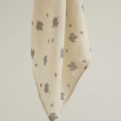 Premium swaddle 120x120cm made from organic cotton with bubble tree print