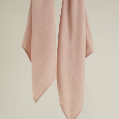 Premium burp cloths set of 2 70x70cm made of organic cotton in rose blossom