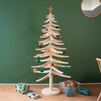 Le Sapin Sympa, sapin de Noël réutilisable en bois, 160 cm 1