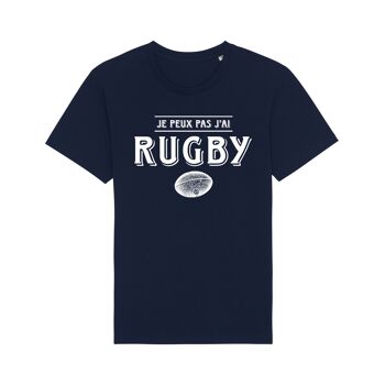 Tshirt navy je peux pas j'ai rugby