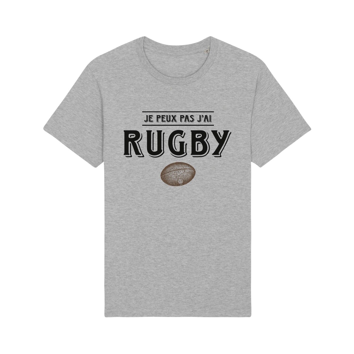 T-SHIRT grigio melange I CANT I HAVE RUGBY