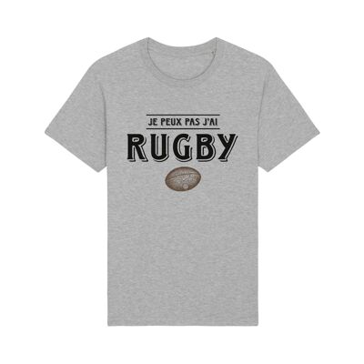 Tshirt gris chiné je peux pas j'ai rugby