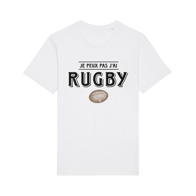 WHITE TSHIRT I CAN NOT I HAVE RUGBY