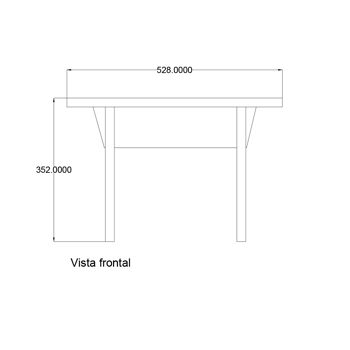 Banc en bois avec poignée en cuir naturel marron 7