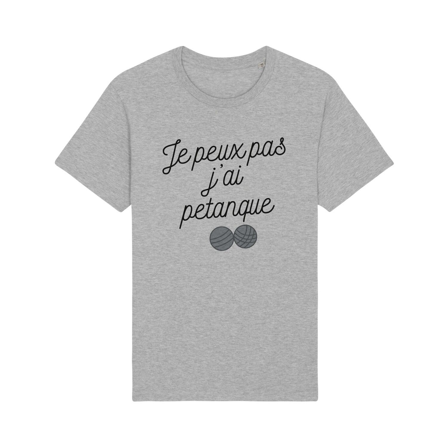 T-SHIRT GRIGIO MARNA NON POSSO AVERE PETANQUE