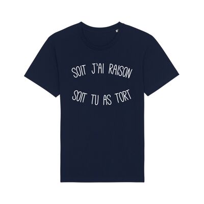 TSHIRT NAVY EITHER I'M REASON EITHER YOU ARE TORT