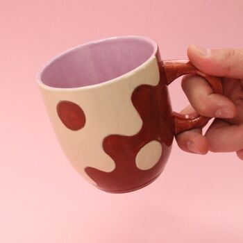 Thé au design unique Yin Yang Pastel - Tasse à café | Céramique pastel faite à la main 3