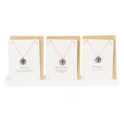 Tree of Life Necklace card Display of 12 pieces