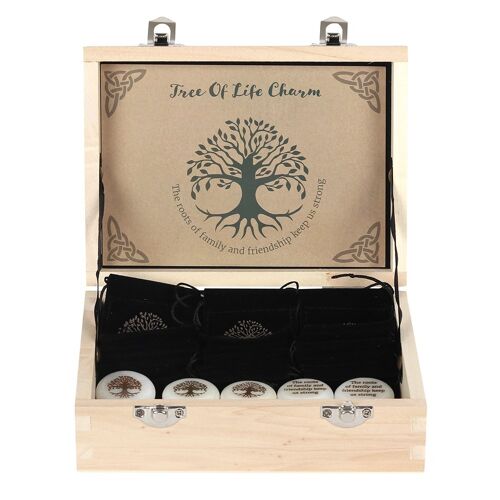 Wholesale SUNNYCLUE 1 BOX 50Pcs Tree of Life Charms Bulk Double