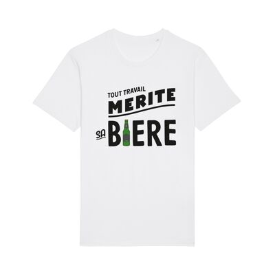 WHITE TSHIRT ALLE ARBEITEN VERDIENEN SEIN BIER