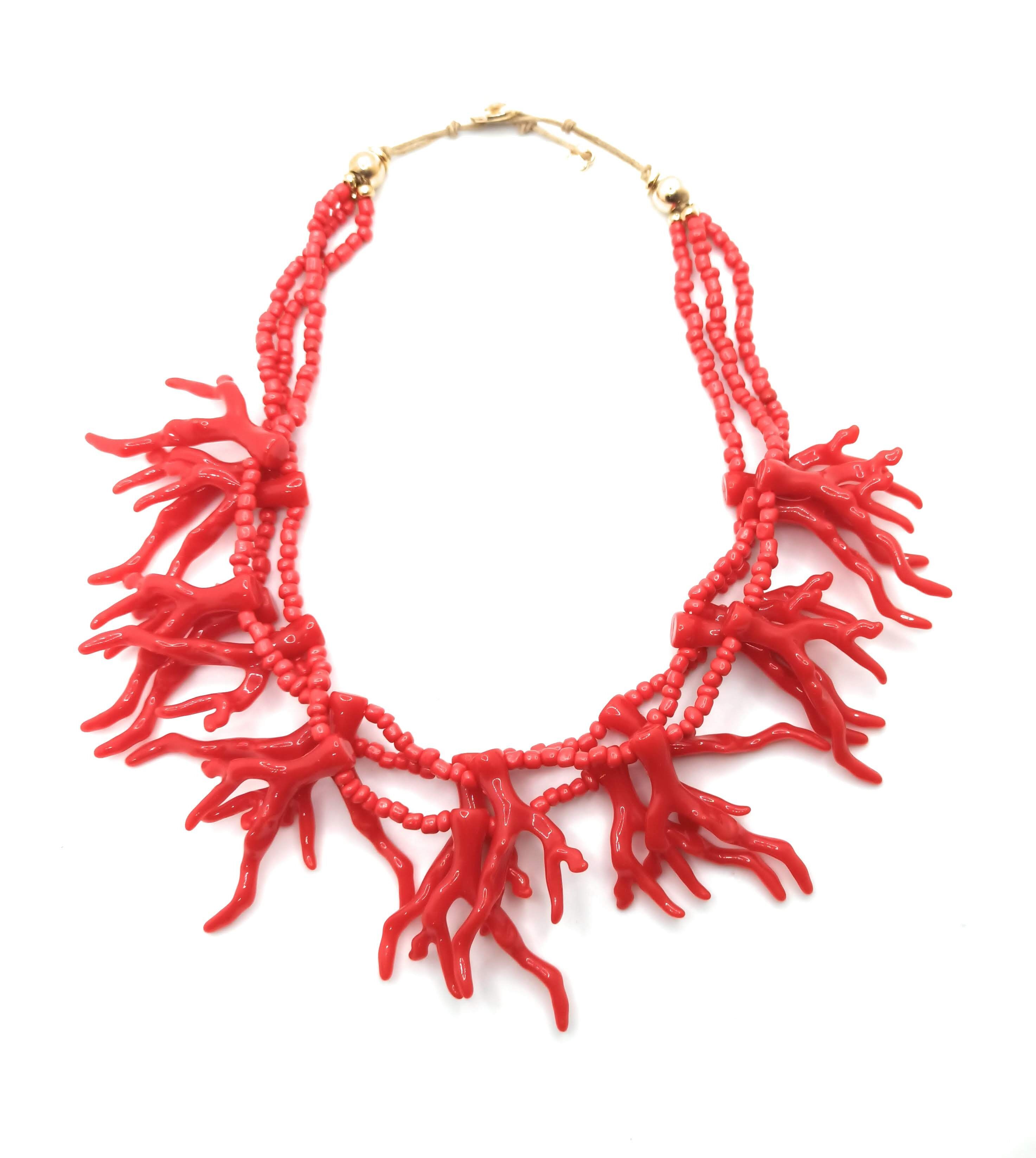 Delicate Branch Coral Necklace - Ruby Lane