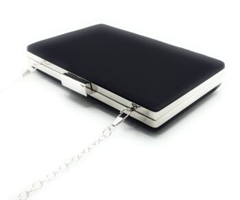 Pochette Party Bag Daim Noir Argent 1