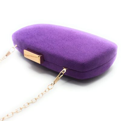 Pochette Party Bag Violet Oval Suede (dernière unité !)