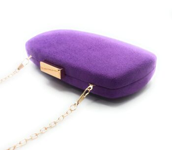 Pochette Party Bag Violet Oval Suede (dernière unité !) 1