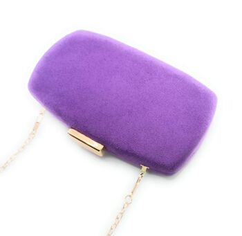 Pochette Party Bag Violet Oval Suede (dernière unité !) 2