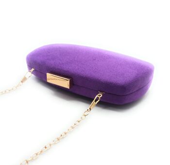 Pochette Party Bag Violet Oval Suede (dernière unité !) 3