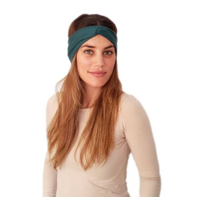 Elastic Hair Band with Knot Jungle Green