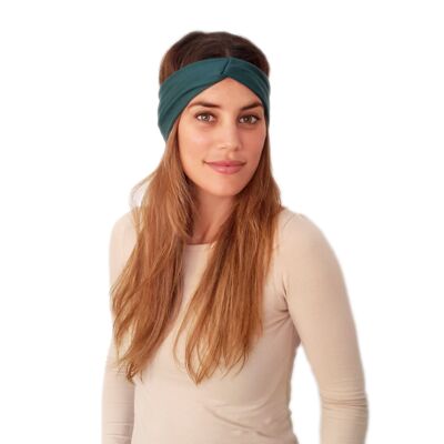 Elastic Hair Band with Knot Jungle Green