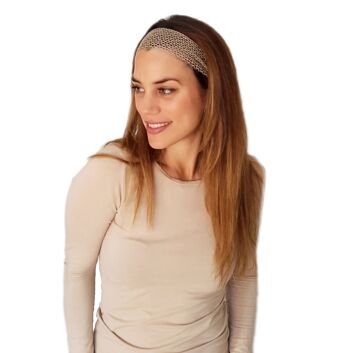 Élastique Crochet Cheveux Fin Beige 1