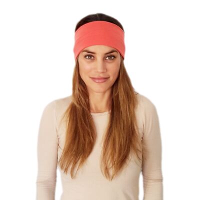 Elastic Hair Band with Knot Coral